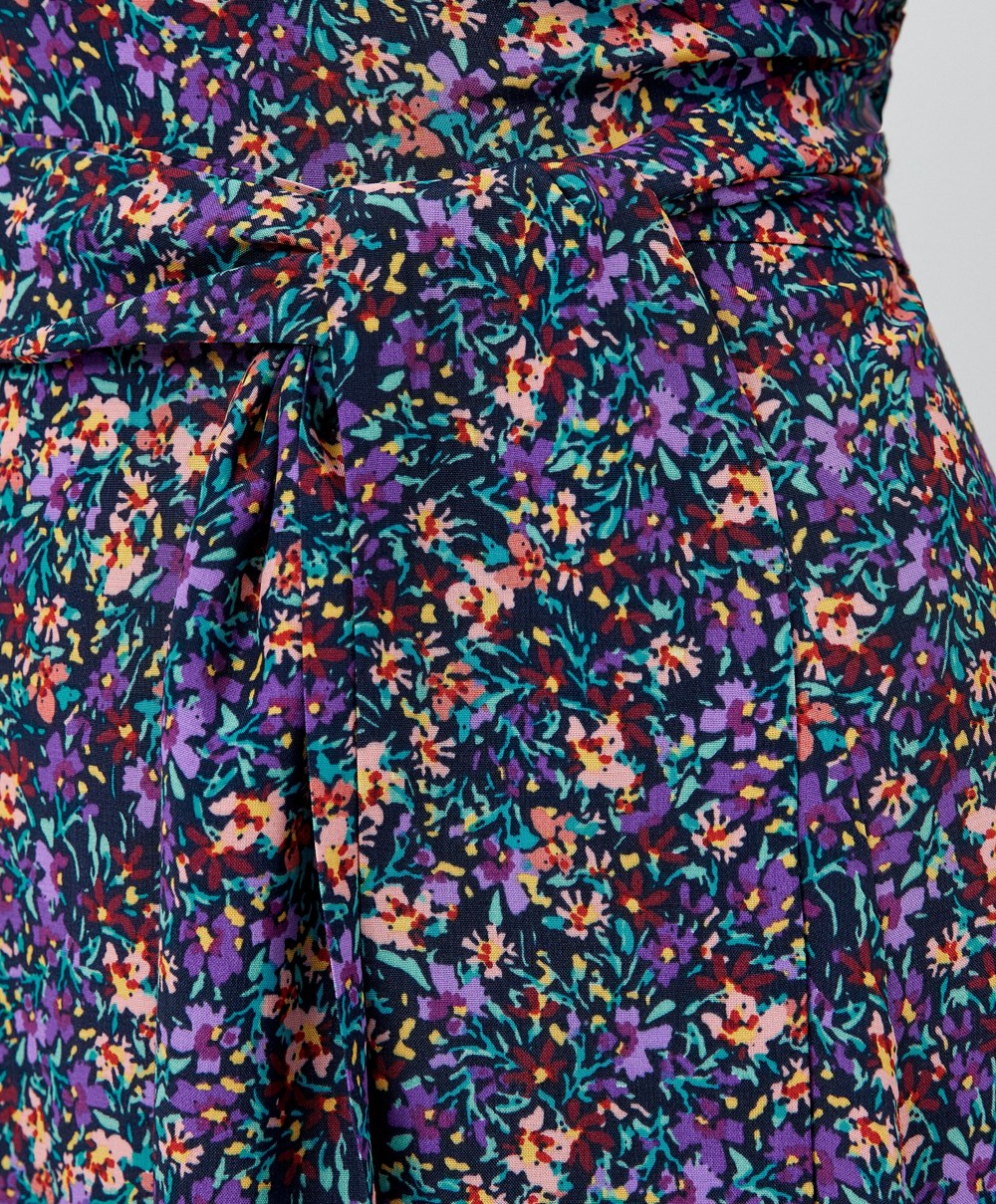 Oysho Long Floral Ruha Plum | PSNRVJ-528