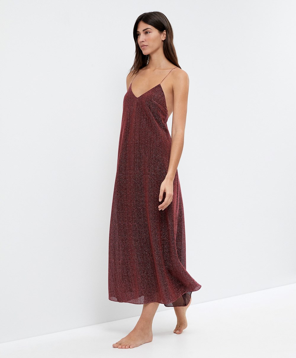 Oysho Long Metallic Thread Ruha Rózsaszín | LYCPVZ-270