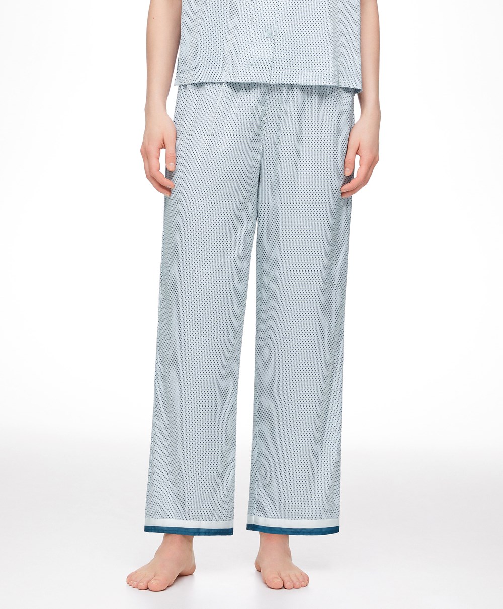 Oysho Long Satin Trousers 3-043 | WUVXBM-364