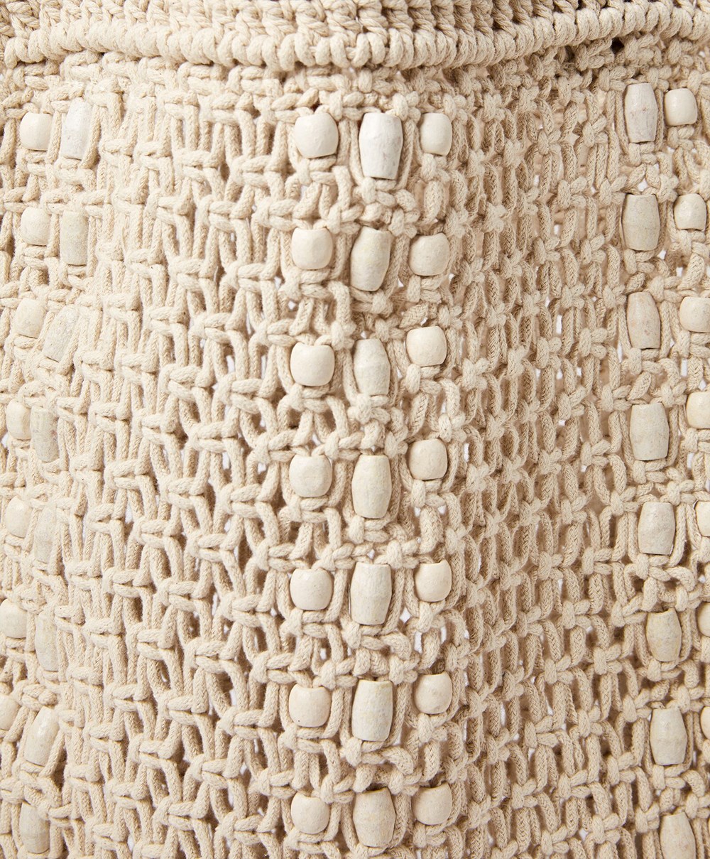 Oysho Macramé Tote Bag Natural | IYMNOA-048