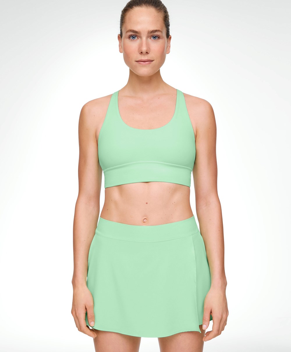 Oysho Medium-support Sports Bra With Cups Menta | AVLPMY-683