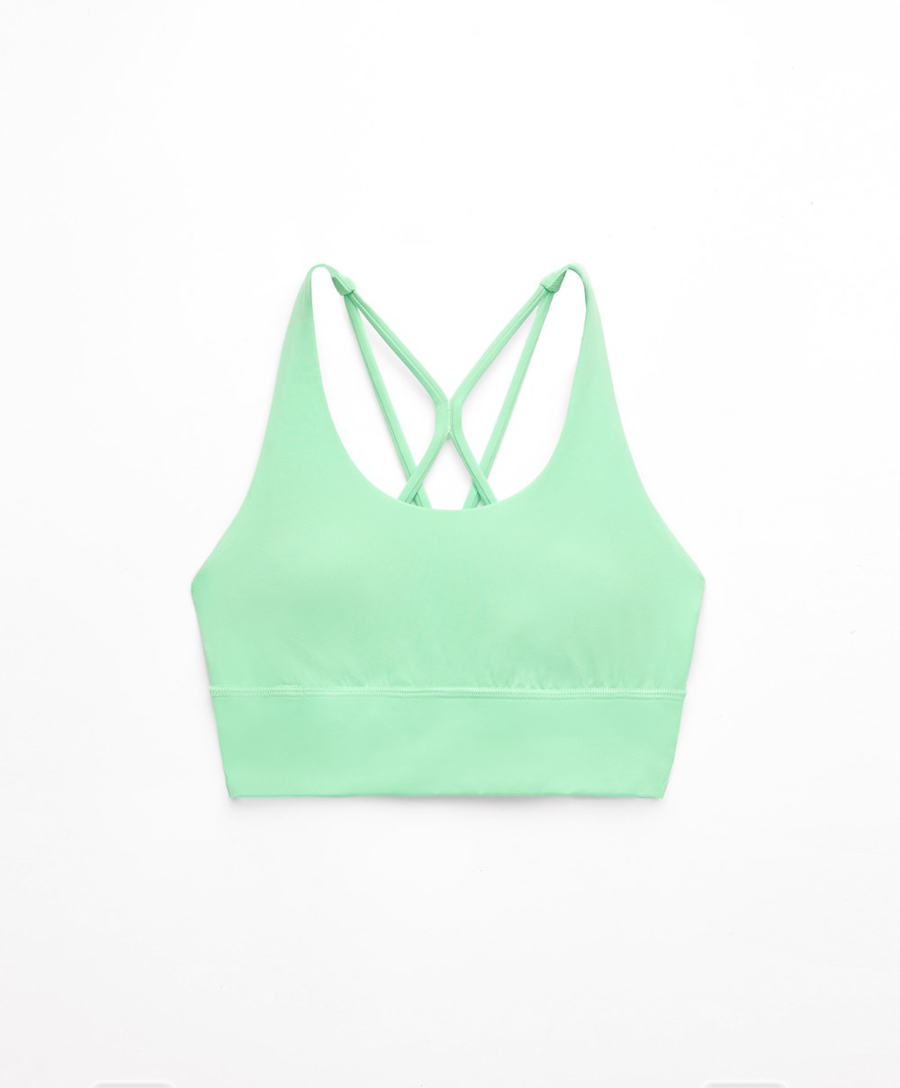 Oysho Medium-support Sports Bra With Cups Menta | AVLPMY-683