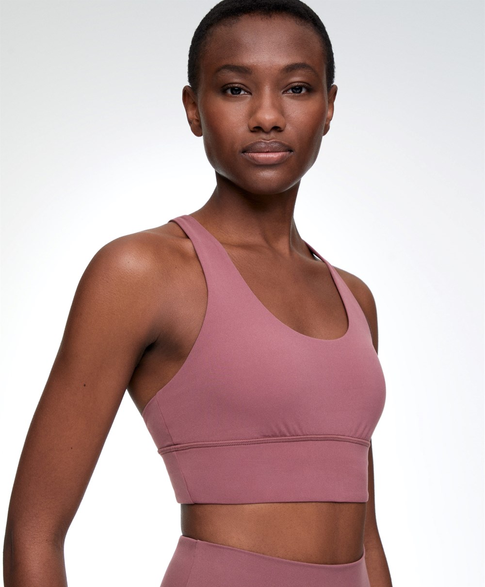 Oysho Medium-support Sports Bra With Cups Fig | GCPFNM-437