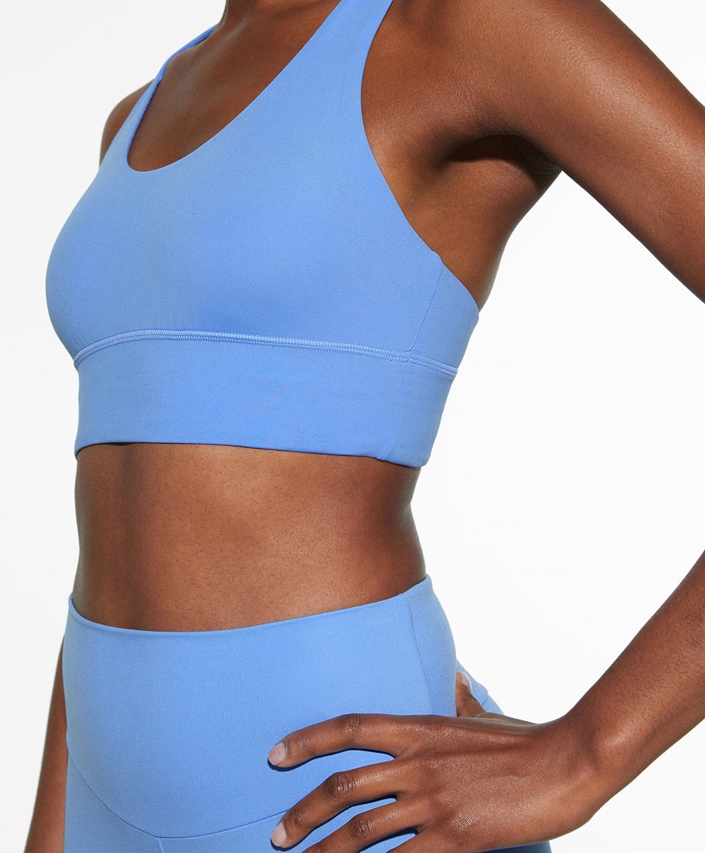 Oysho Medium-support Sports Bra With Cups Levendula | LFZHJN-257