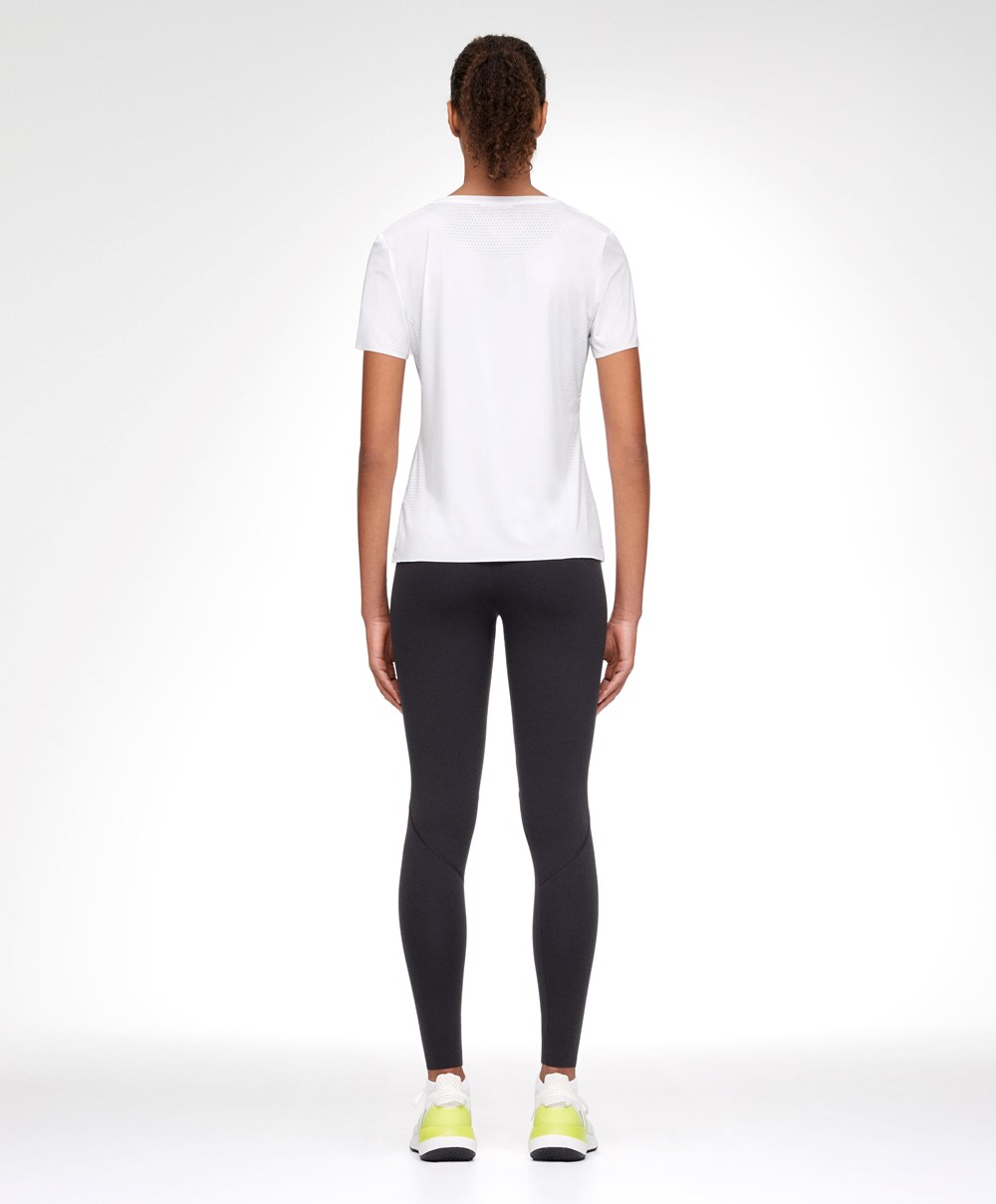 Oysho Microperforated Rövid-sleeved Technical T-shirt Fehér | SGVFUO-392