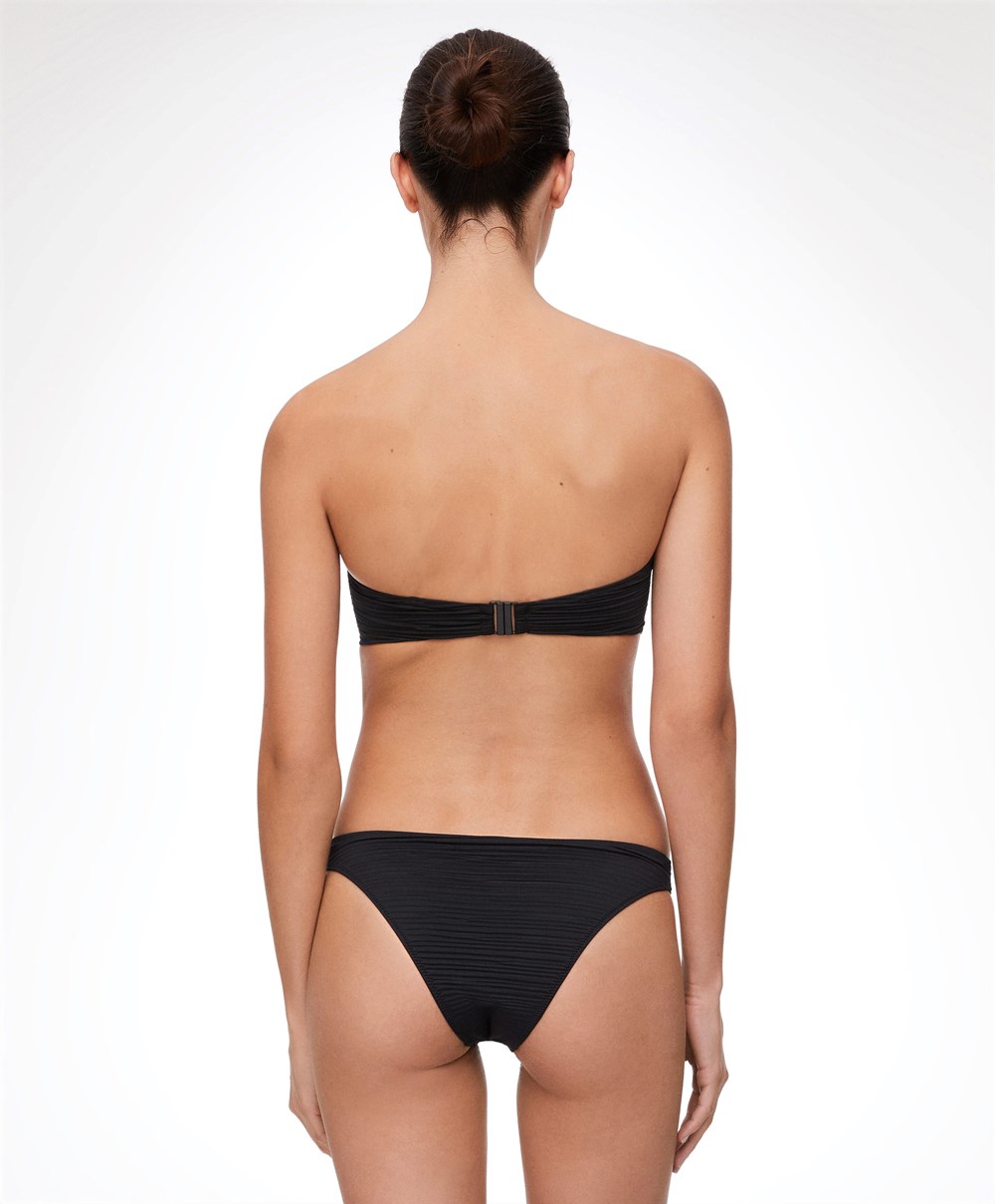 Oysho Mid-rise Bikini Briefs Fekete | VQTLOJ-503