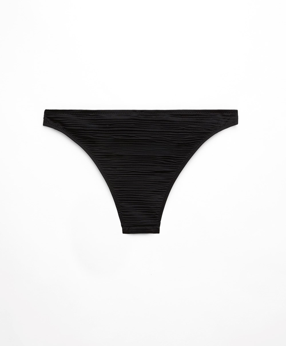 Oysho Mid-rise Bikini Briefs Fekete | VQTLOJ-503