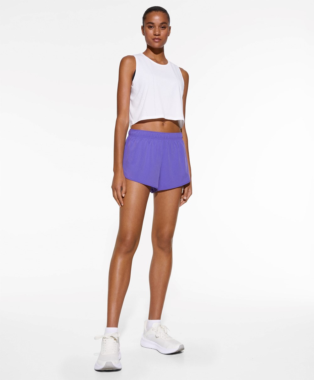 Oysho Mini Futó Shorts Violet | PBAMZX-498