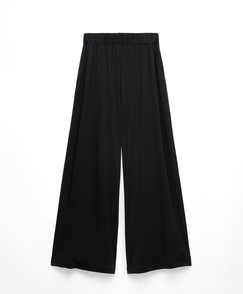 Oysho Modal Crop Trousers Fekete | LPVHKT-796