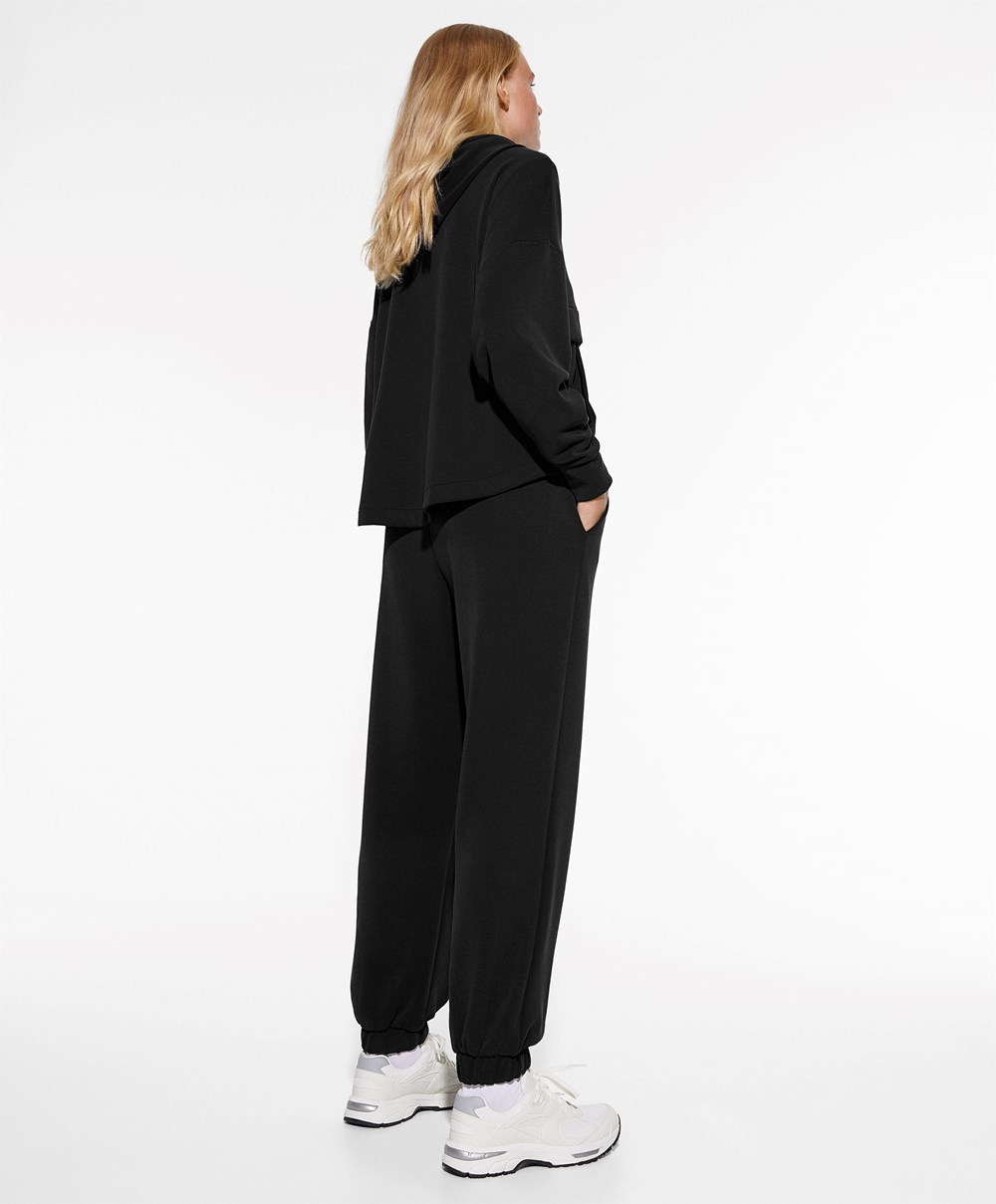 Oysho Modal Jogger Total Look Fekete | YZNPXU-184