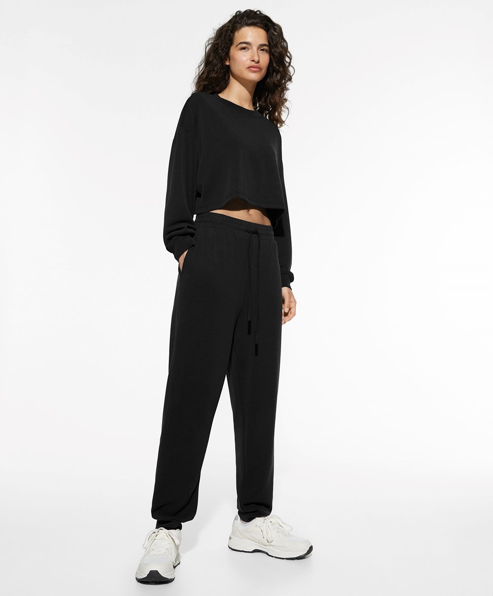 Oysho Modal Joggers Fekete | IPRHDE-341