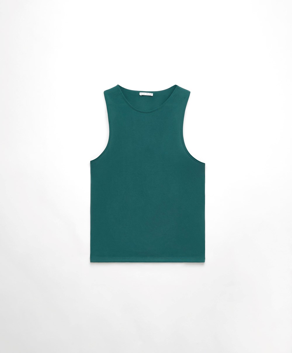 Oysho Modal Open Back Ujjatlan T-shirt Bottle | DAUPSO-764