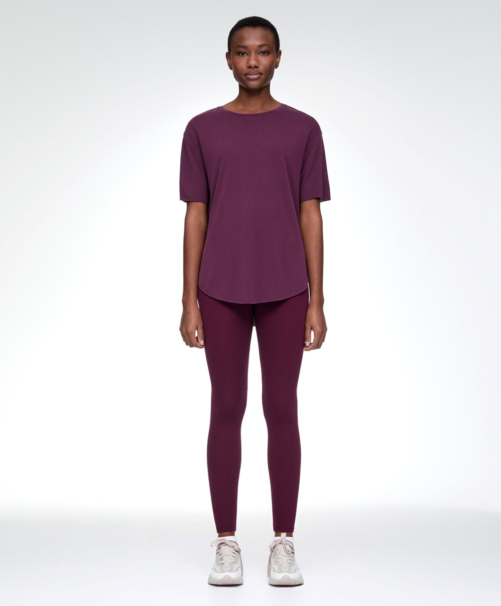 Oysho Modal Rövid-sleeved T-shirt Lila | EWZGVK-586