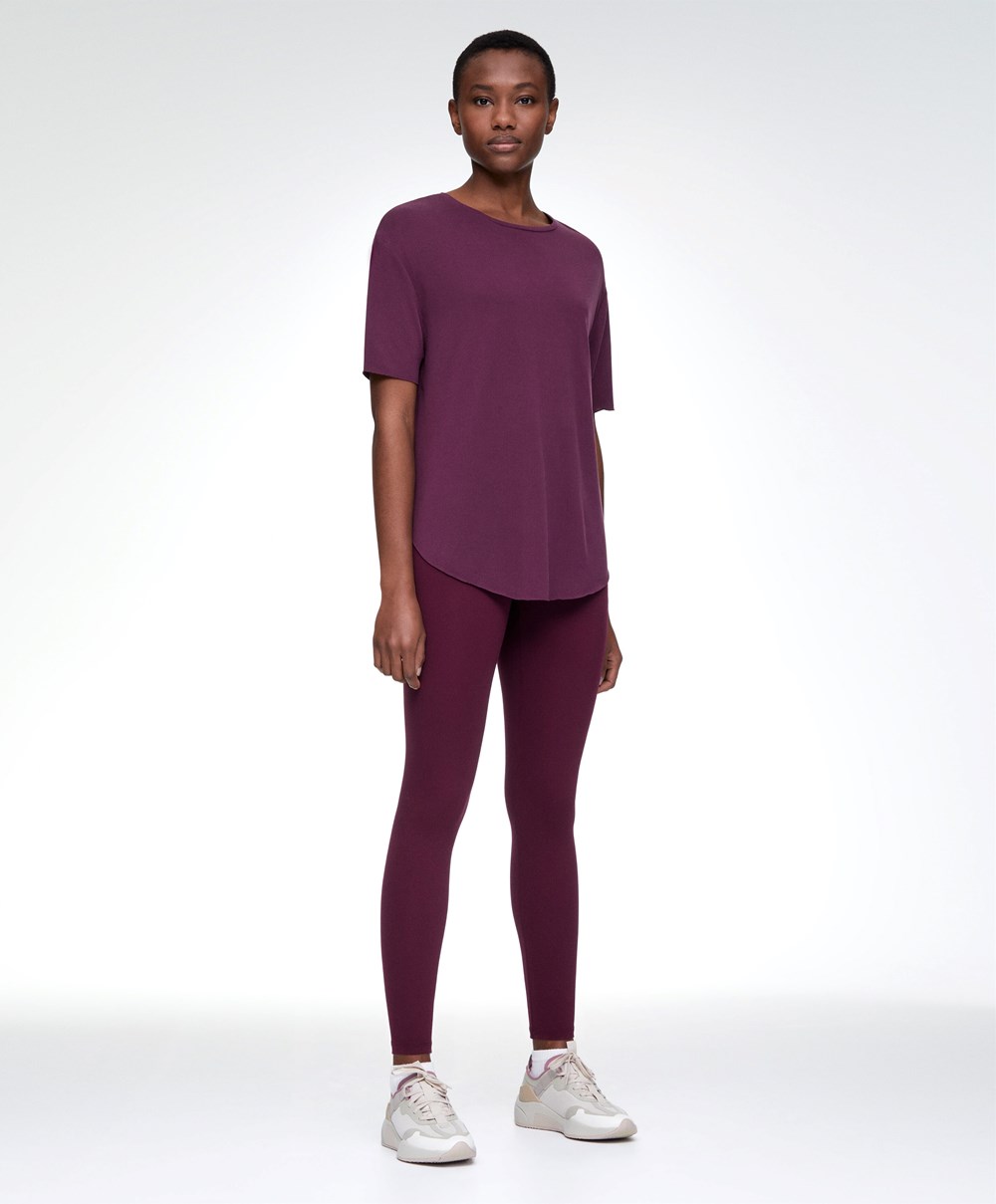 Oysho Modal Rövid-sleeved T-shirt Lila | EWZGVK-586