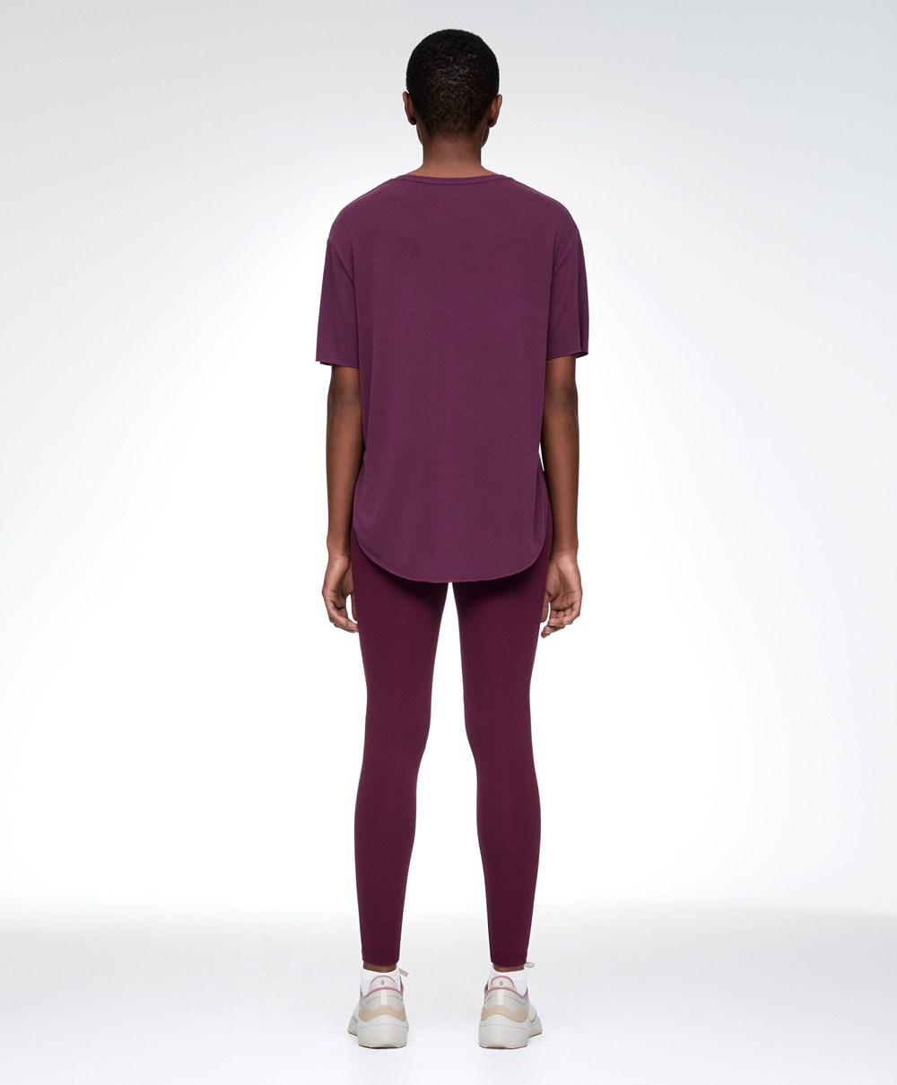 Oysho Modal Rövid-sleeved T-shirt Lila | EWZGVK-586