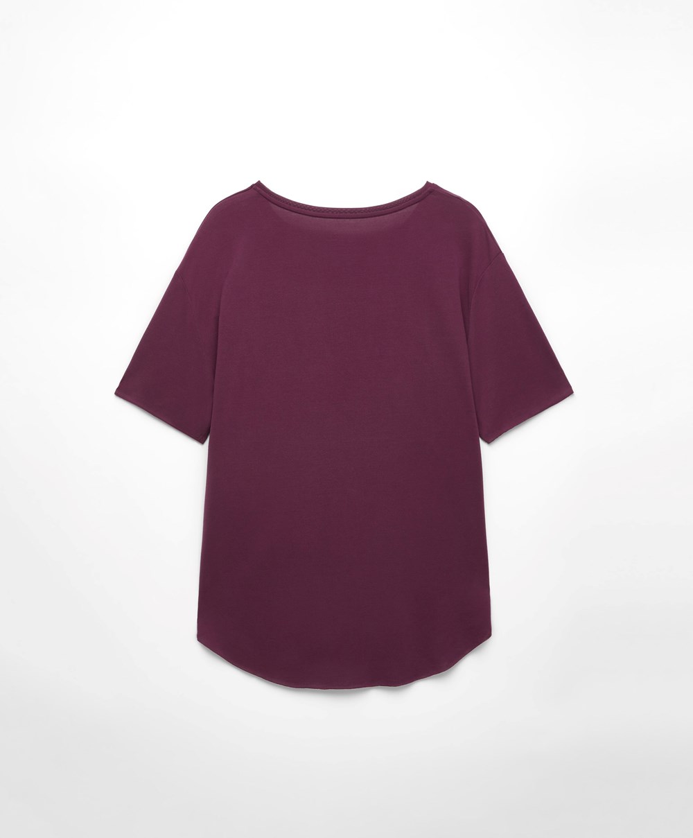 Oysho Modal Rövid-sleeved T-shirt Lila | EWZGVK-586