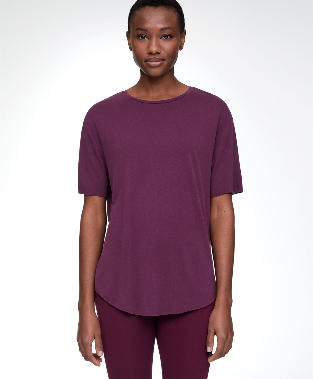 Oysho Modal Rövid-sleeved T-shirt Lila | EWZGVK-586