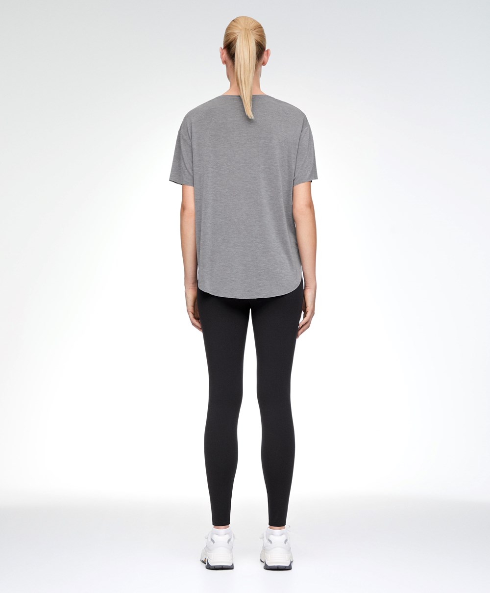 Oysho Modal Rövid-sleeved T-shirt Szürke | FRCJNV-960