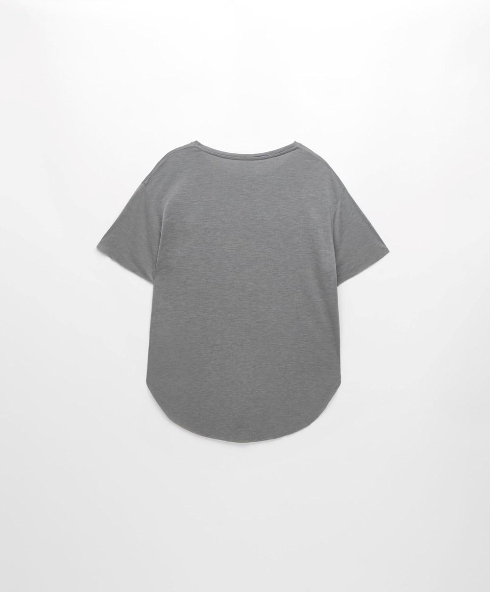 Oysho Modal Rövid-sleeved T-shirt Szürke | FRCJNV-960