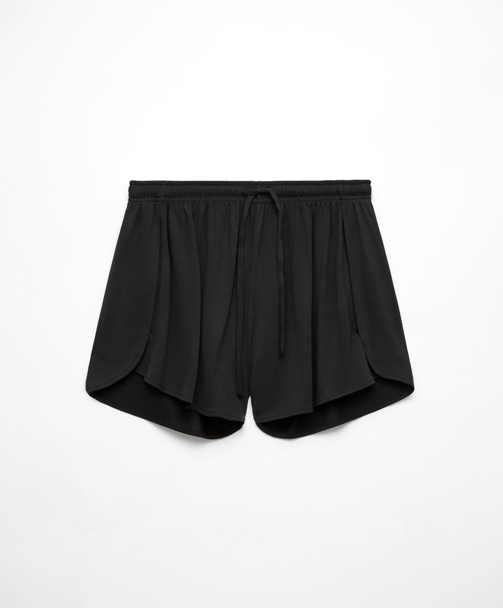 Oysho Modal Shorts Fekete | MWRTLB-062