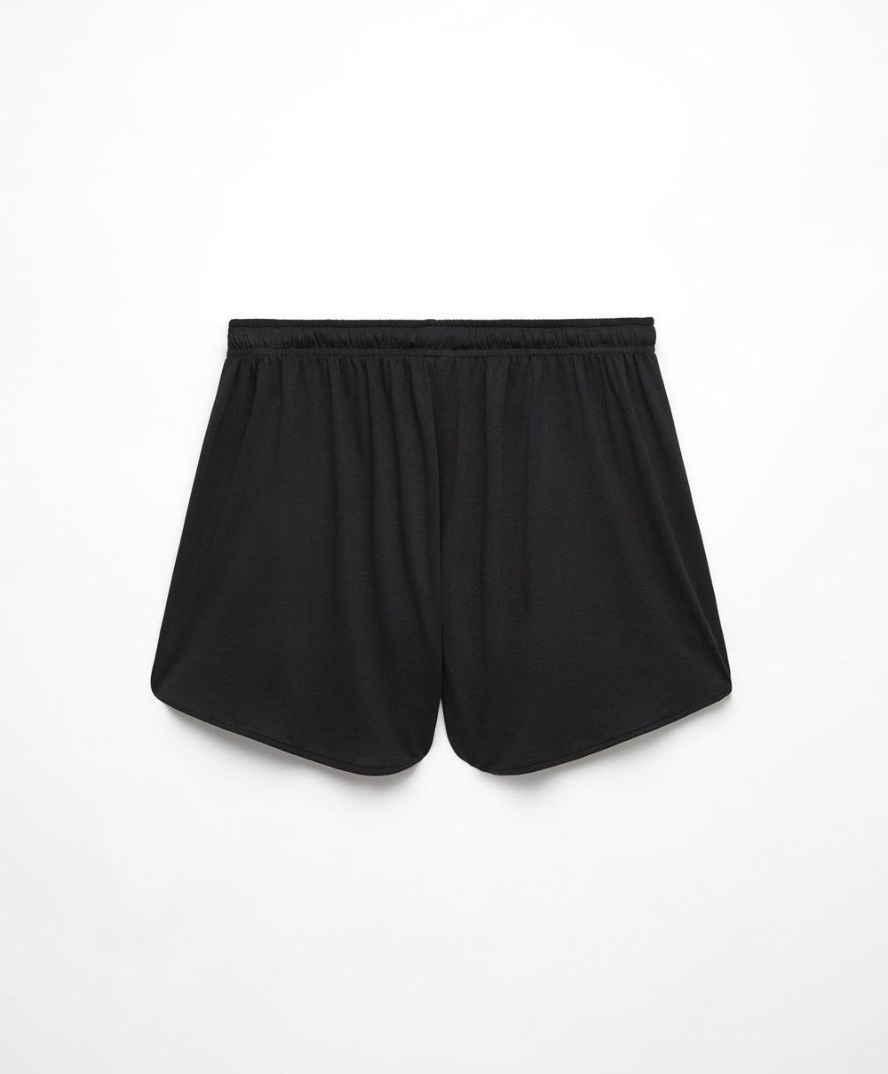 Oysho Modal Shorts Fekete | MWRTLB-062