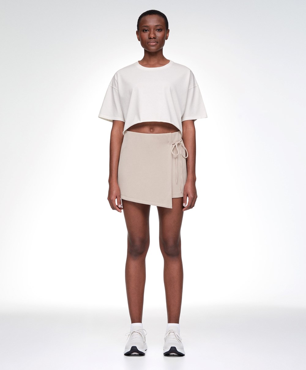 Oysho Modal Skort Oatmeal | KPGBQH-854