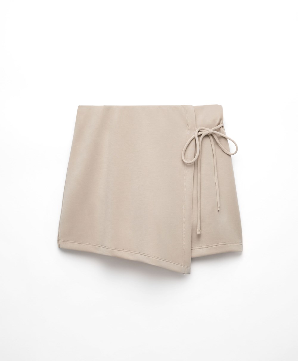 Oysho Modal Skort Oatmeal | KPGBQH-854