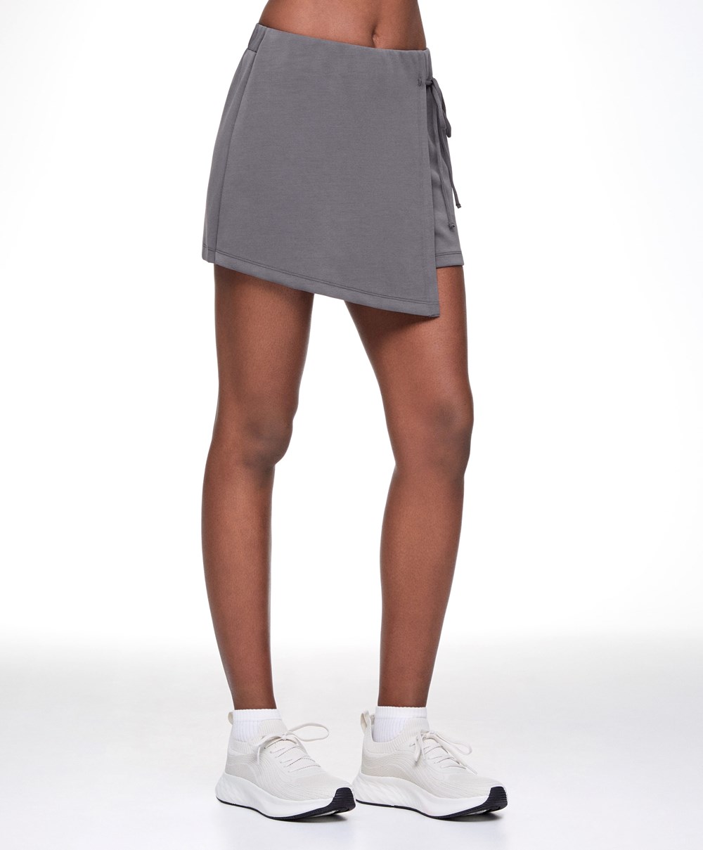 Oysho Modal Skort Purple-grey | LSIVFE-723