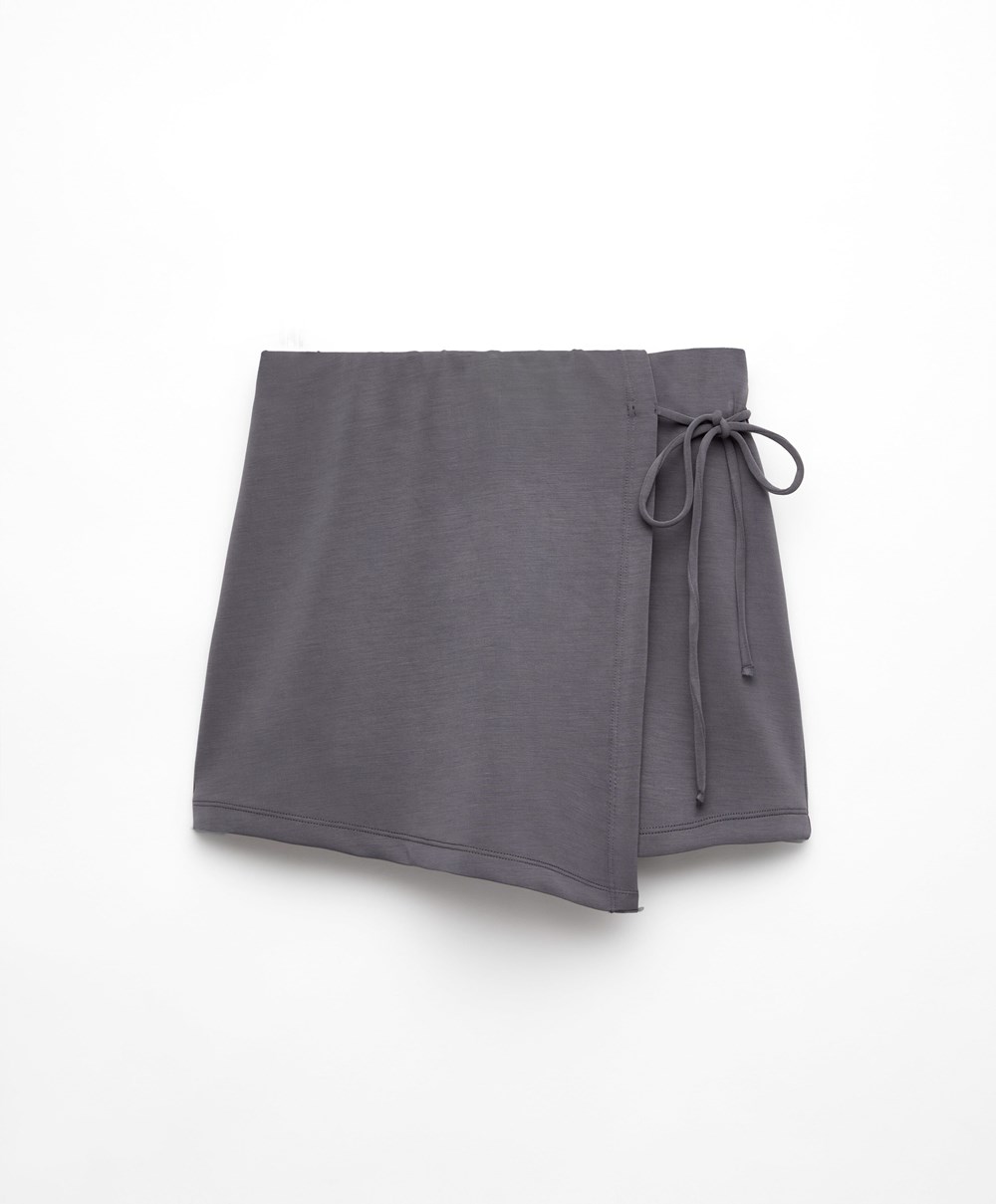 Oysho Modal Skort Purple-grey | LSIVFE-723