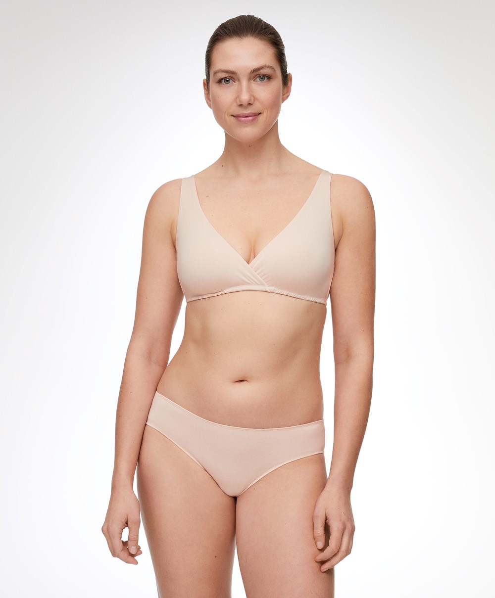 Oysho Modal Triangle Nursing Bra Almond | XULHSY-903