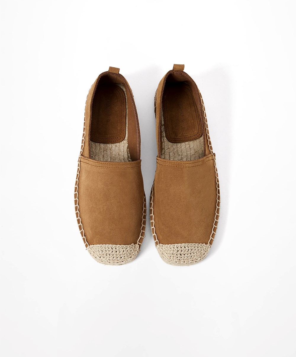 Oysho Natural Bőr Espadrilles Barna | LASDWR-256