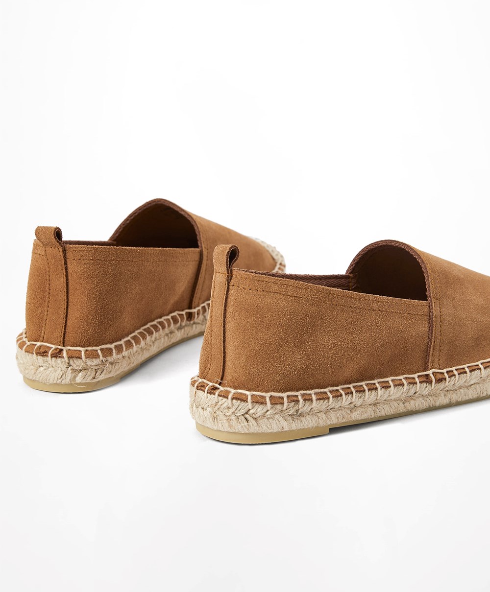 Oysho Natural Bőr Espadrilles Barna | LASDWR-256