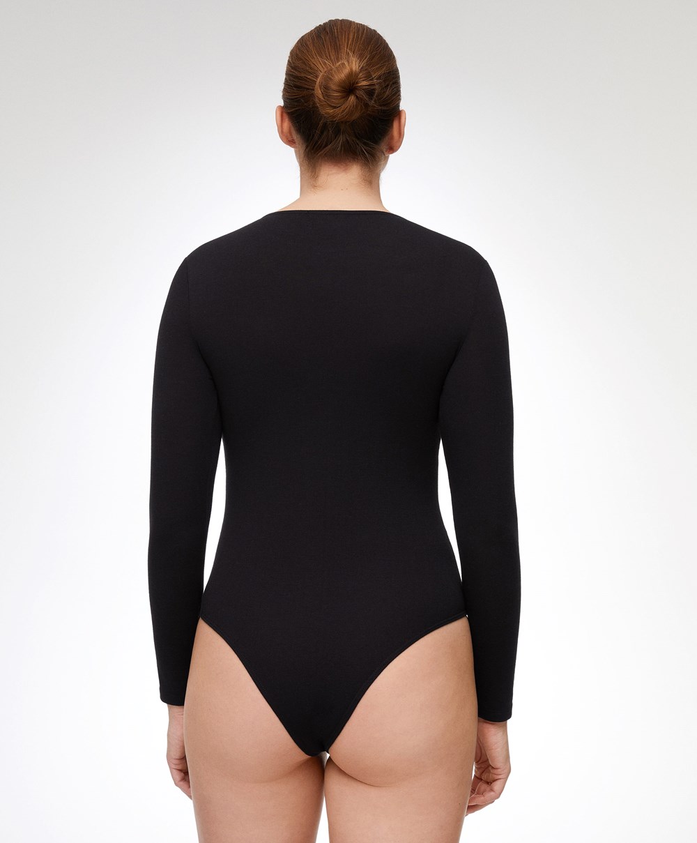 Oysho Outlast® Thermal Body Fekete | IXZPLU-613