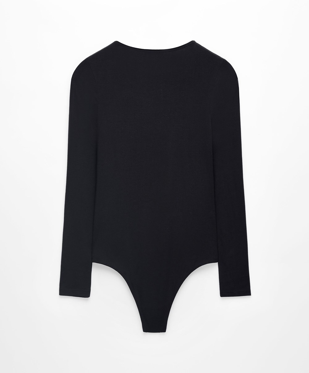 Oysho Outlast® Thermal Body Fekete | IXZPLU-613