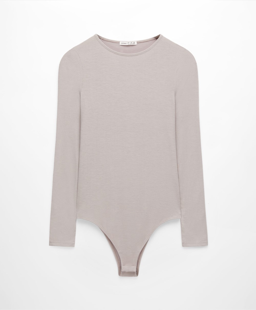 Oysho Outlast® Thermal Body Pale Taupe | XCVHNJ-459