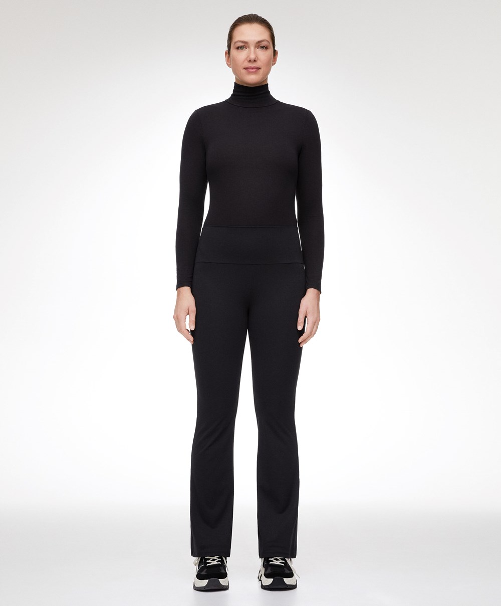 Oysho Outlast® Thermal High-neck Body Fekete | YULFDI-589