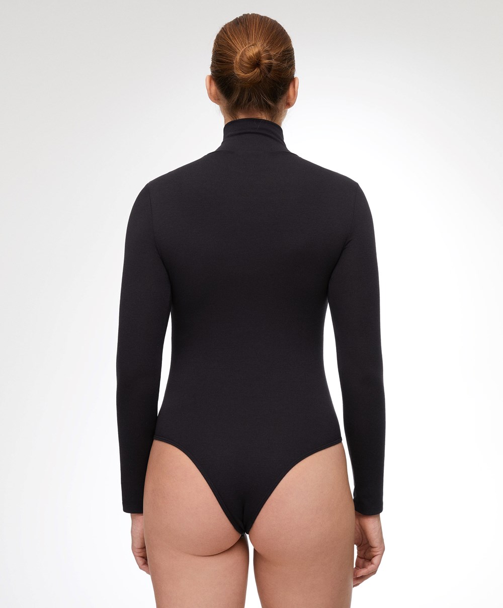 Oysho Outlast® Thermal High-neck Body Fekete | YULFDI-589