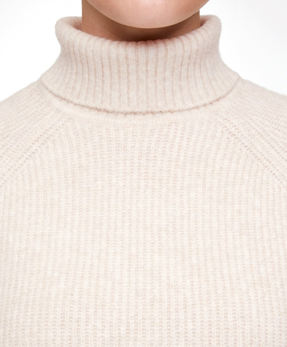 Oysho Oversized Turtleneck Pulóver Világos | MZJWQV-091