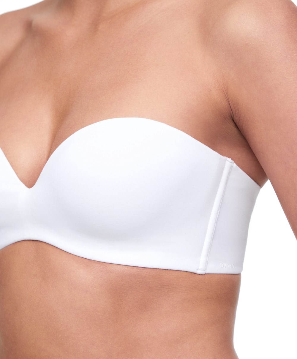 Oysho Pamut Bra With Removable Straps Fehér | EBTDHM-836