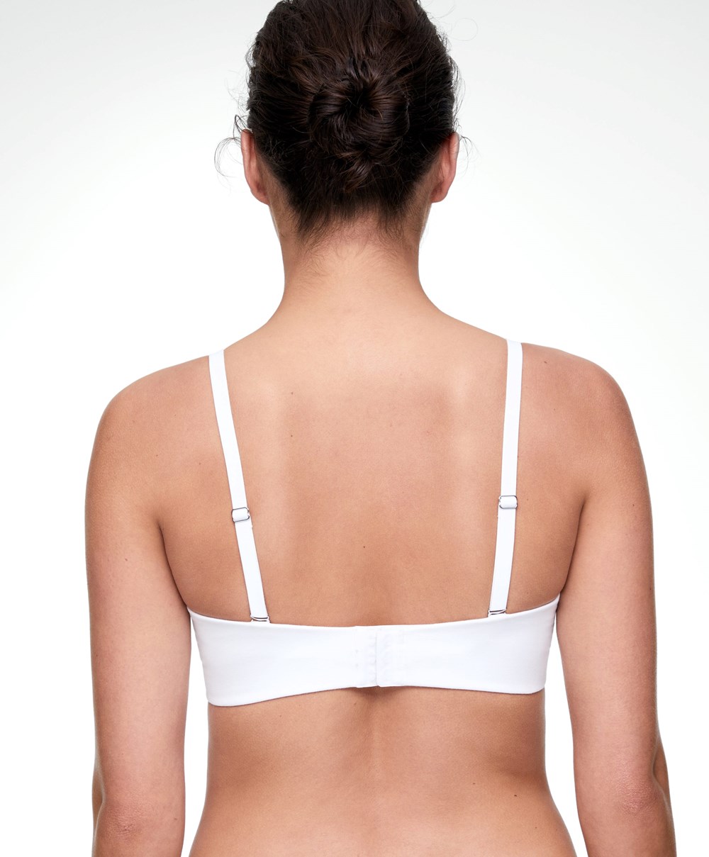 Oysho Pamut Bra With Removable Straps Fehér | EBTDHM-836