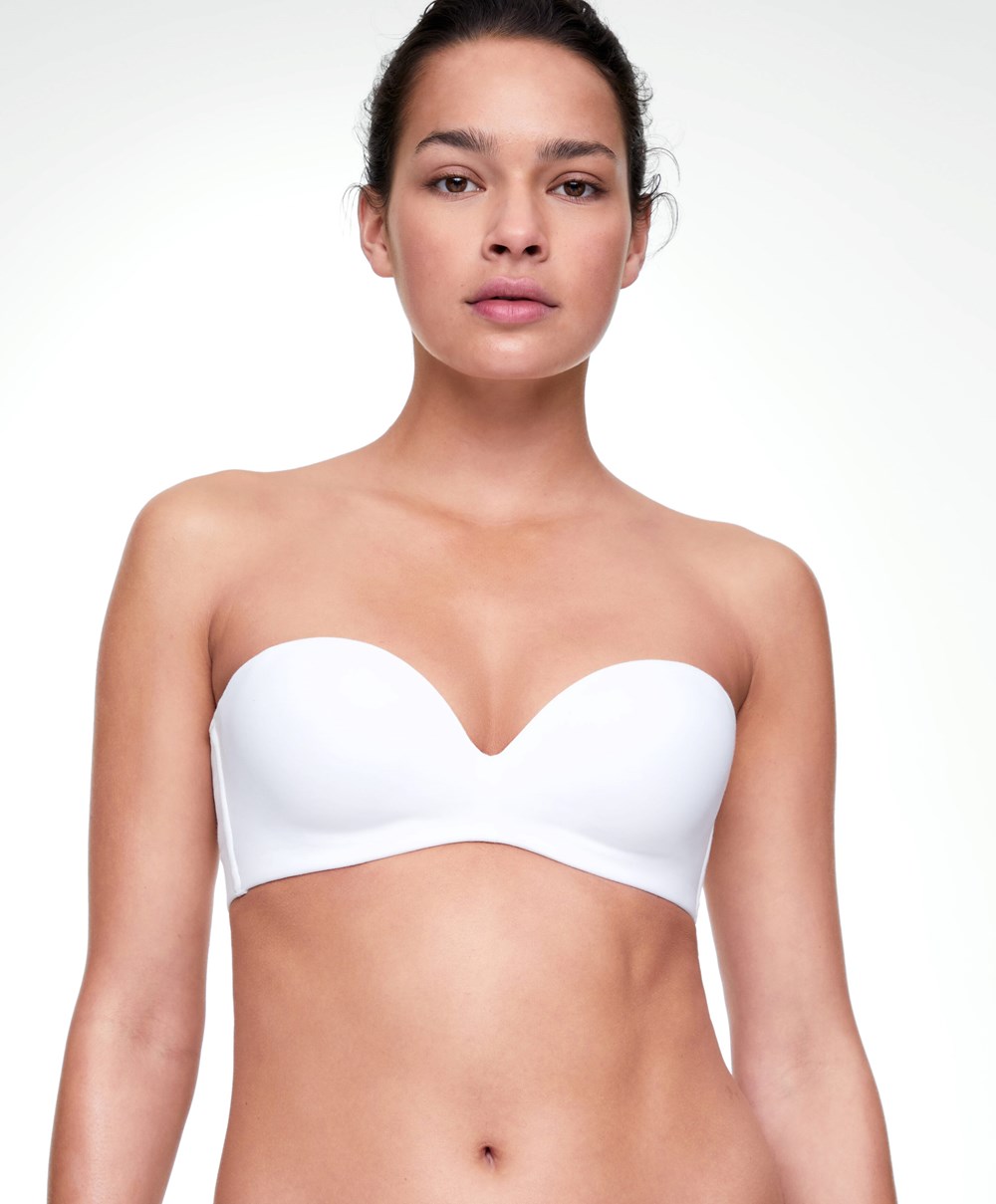 Oysho Pamut Bra With Removable Straps Fehér | EBTDHM-836