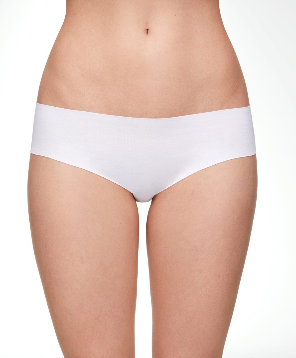 Oysho Pamut Invisible Classic Briefs Fehér | JHBYIX-805