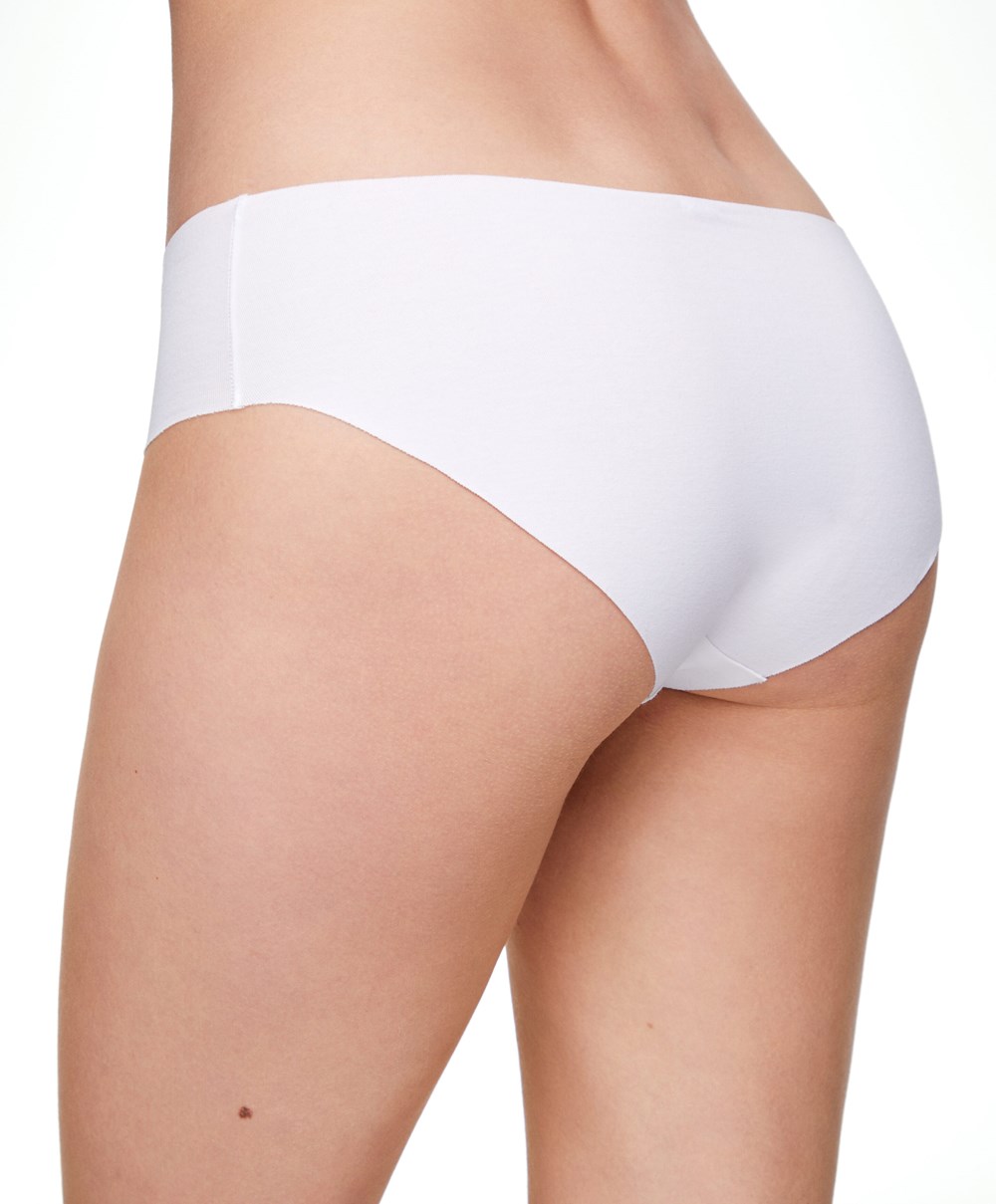 Oysho Pamut Invisible Classic Briefs Fehér | JHBYIX-805