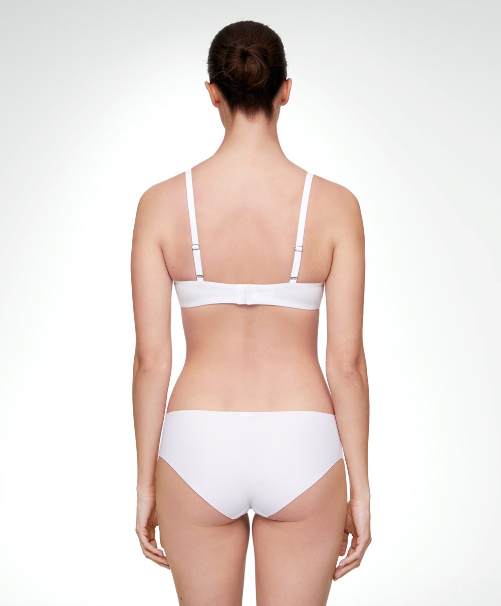 Oysho Pamut Invisible Classic Briefs Fehér | JHBYIX-805