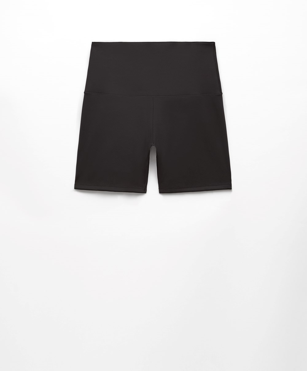 Oysho Perfect-adapt High-rise 10cm Hot Pant Fekete | KQCYBF-693