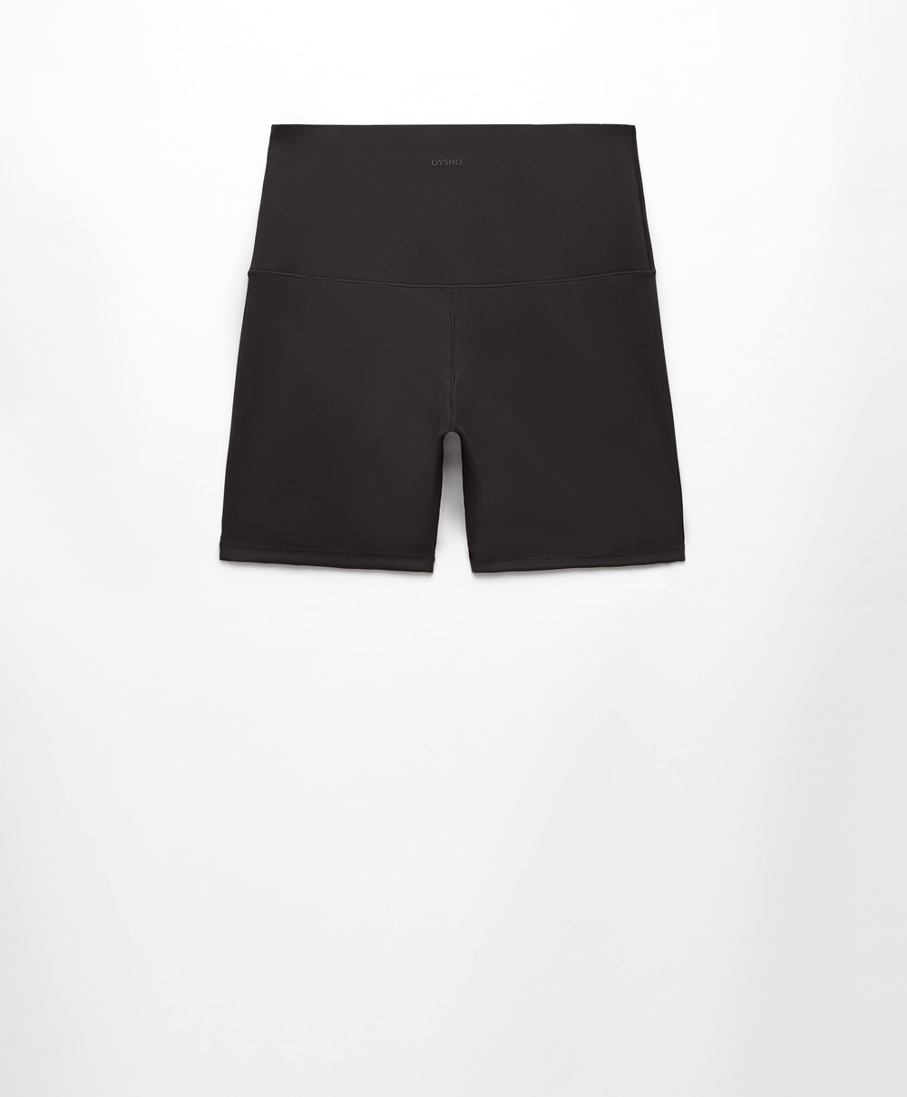 Oysho Perfect-adapt High-rise 10cm Hot Pant Fekete | KQCYBF-693