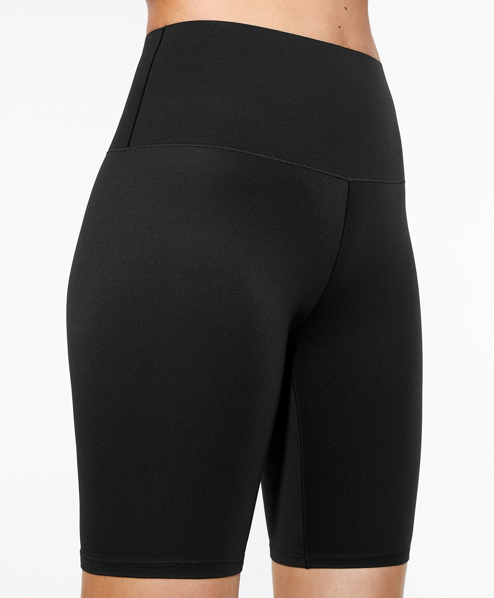 Oysho Perfect-adapt High-rise 20cm Cycle Shorts Fekete | JHZMAD-695