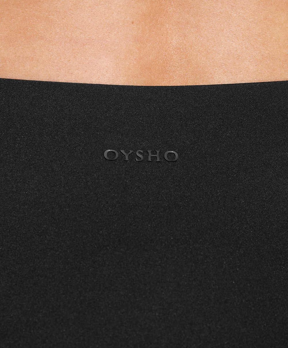 Oysho Perfect-adapt High-rise 20cm Cycle Shorts Fekete | JHZMAD-695