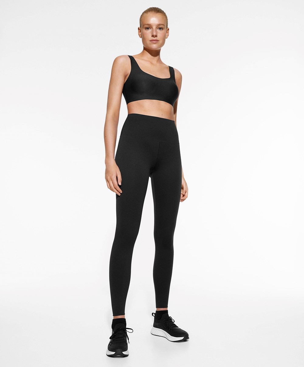 Oysho Perfect-adapt High-rise 65cm Ankle-length Leggings Fekete | LOVDYS-461