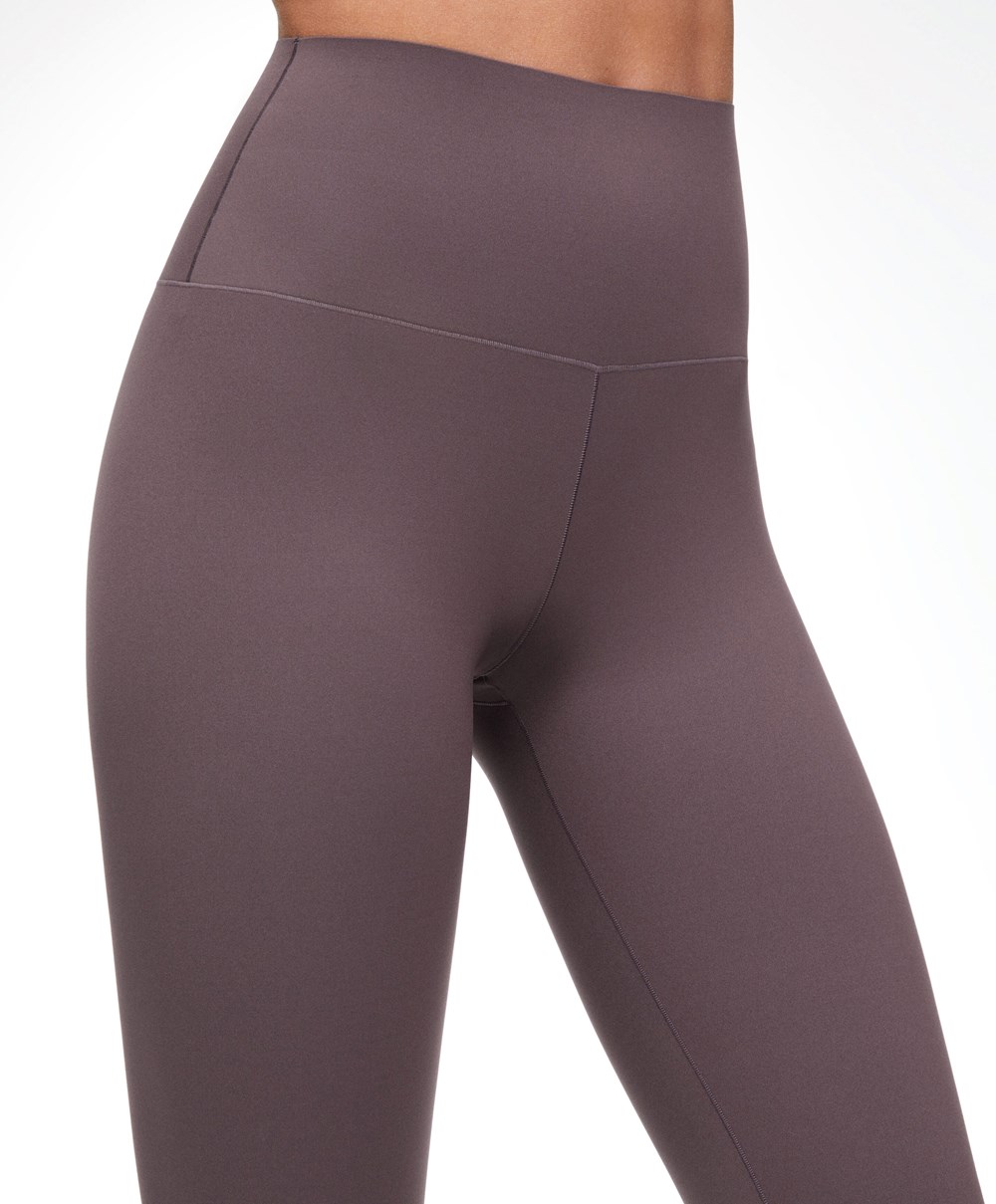 Oysho Perfect-adapt High-rise 65cm Ankle-length Leggings Grey-purple | PTVJOE-647